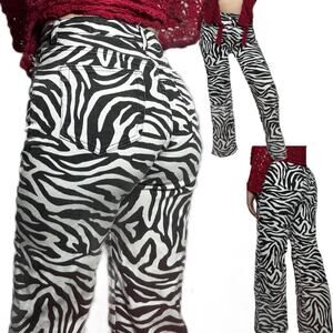 Zebra patterned jeans hm divided